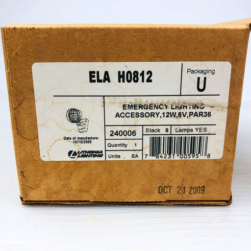 Lithonia ELA H0812 Emergency Lighting Remote Head Mount Adjustable Halogen Tan 2