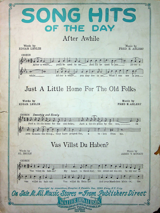 Fred E Ahlert Sheet Music I Wake Up Smiling 1933 E Leslie Love Song Rex Sheridan 3