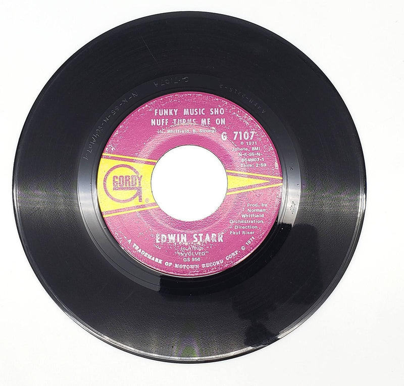 Edwin Starr Funky Music Sho Nuff Turns Me On 45 Single Record Gordy 1971 G 7107 1