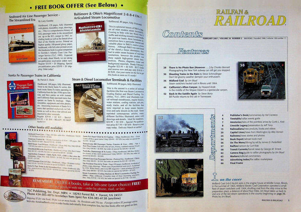 Railfan & Railroad Magazine February 2007 Union Pacific Atton Canyon Illinois