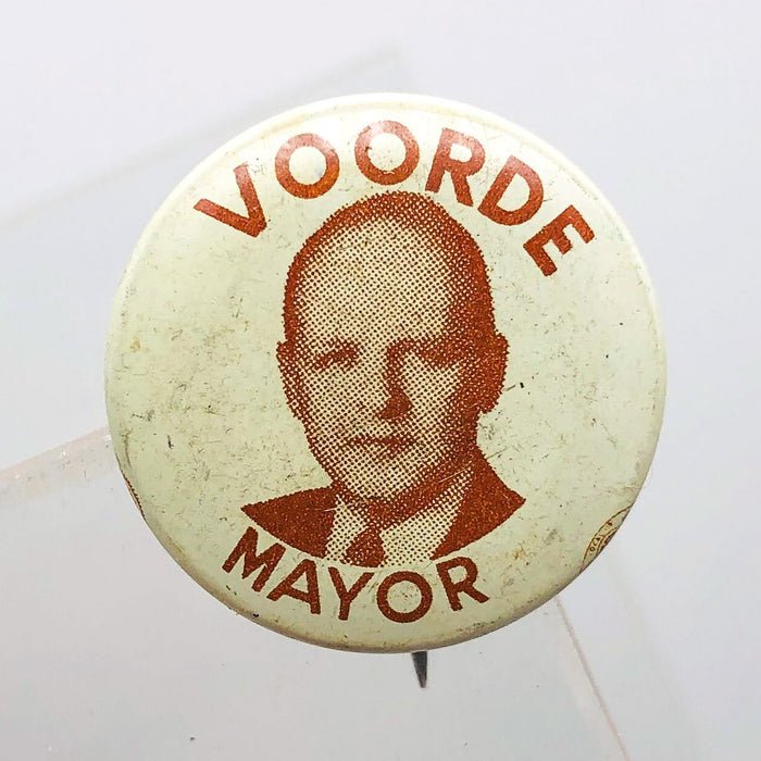 Voorde for Mayor Button Pin .75" South Bend Indiana Political Campaign Edward 3