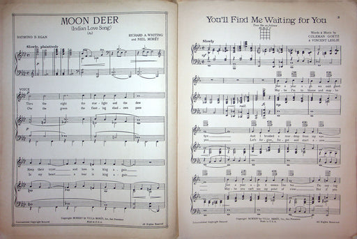 Sheet Music You'll Find Me Waiting For You Coleman Goetz Vincent Leslie 1925 2