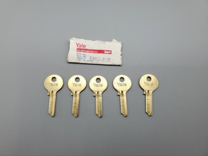 5x Yale RN13 Key Blanks E3R Keyway Nickel Silver 5 Pin NOS 3