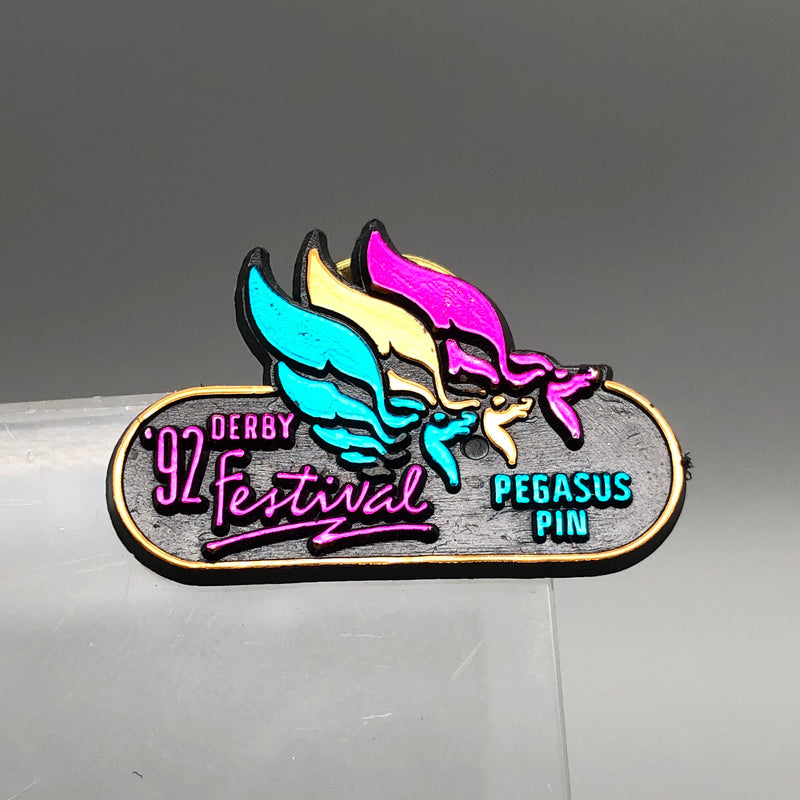 Vintage Kentucky Derby Festival Lapel Pin Pegasus Louisville Horse Racing 1992