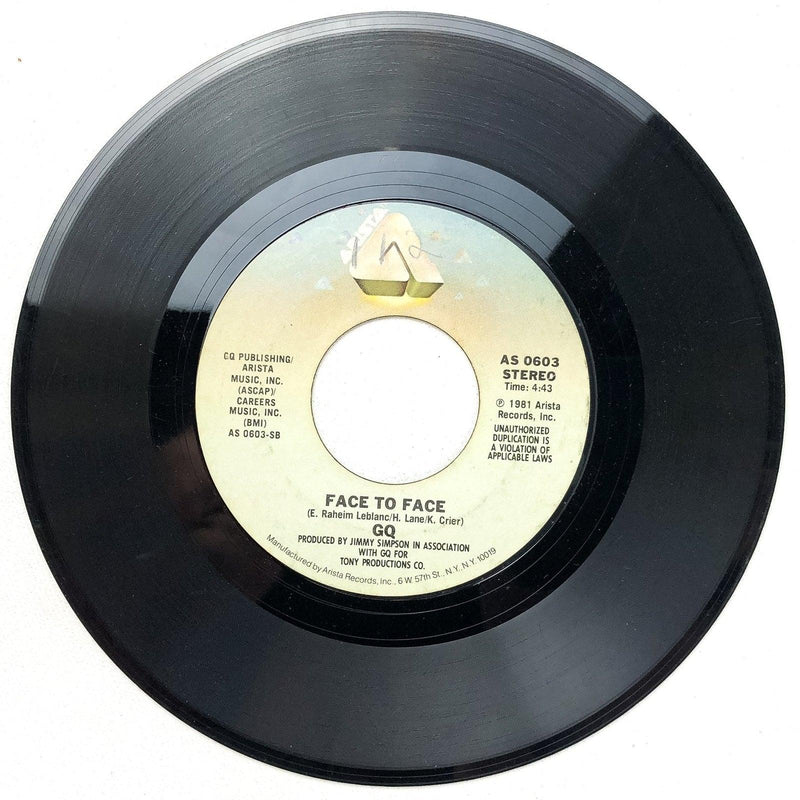 GQ 45 RPM 7" Single Shake / Face To Face Record Arista AS 0603 3