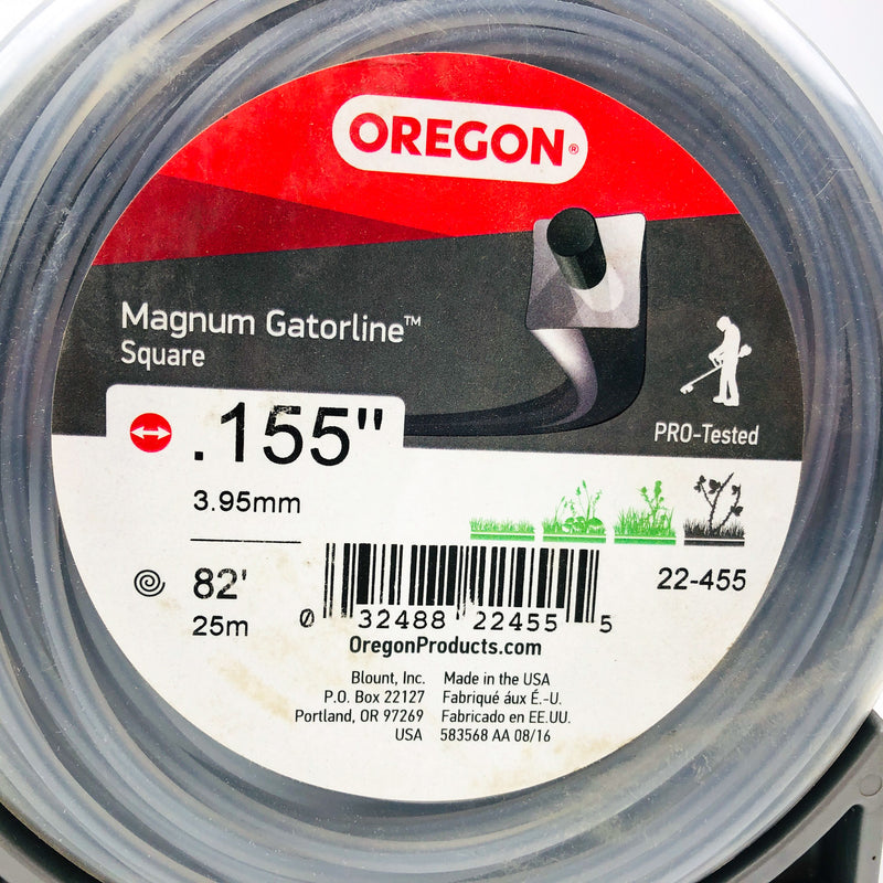 Oregon Magnum Gatorline 22-455 Square .155" x 82' Feet Trimmer String Line