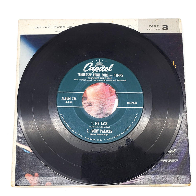 Tennessee Ernie Ford Hymns Part 3 45 RPM EP Record Capitol 1956 EAP 3-756 4