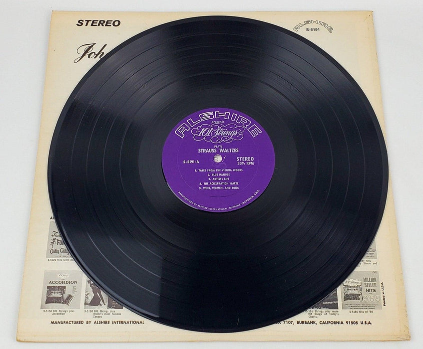 101 Strings Strauss Waltzes Record LP S-5191 Alshire 1970 4