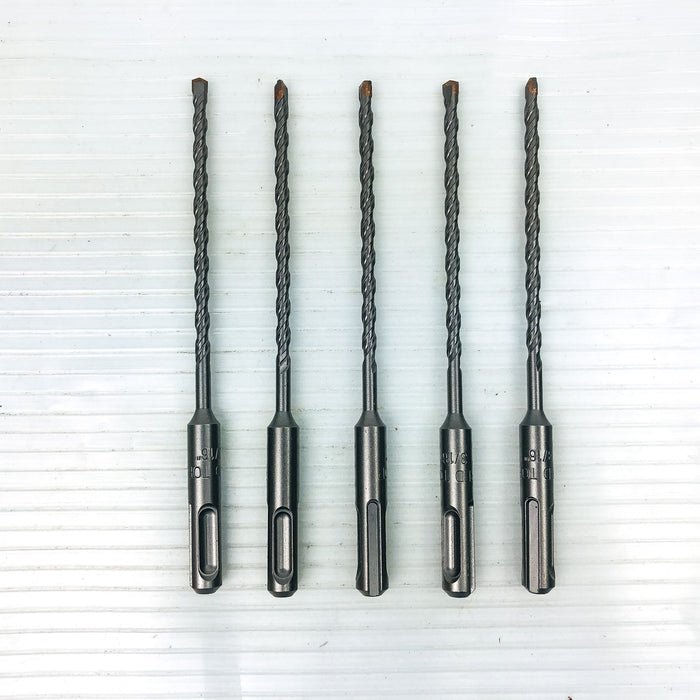 5pk Hammer Drill Bits 3/16"x6" SDS Plus 3.5" LOC Carbide Tip Rotary Concrete