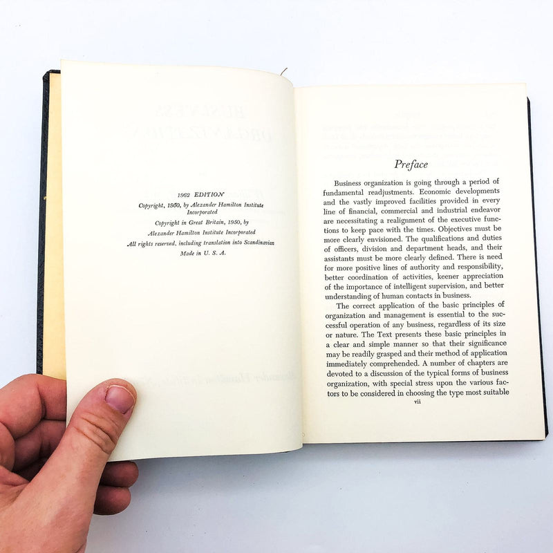 Modern Business Organization Softcover Alexander Hamilton Institute 1962 Roles 10