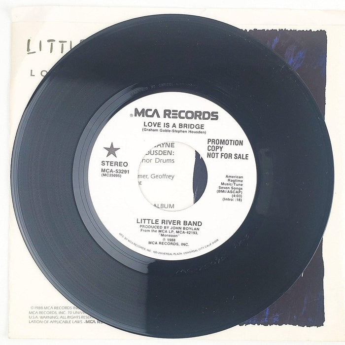 Little River Band Love Is A Bridge Record 45 RPM Single MCA Records 1988 Promo 4