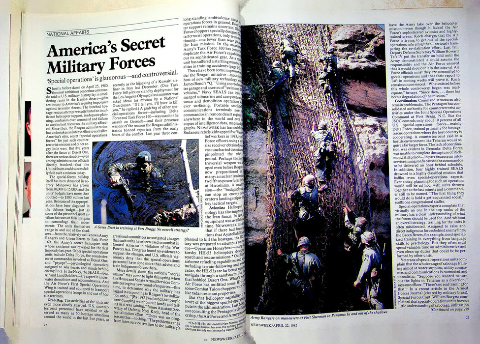 Newsweek Magazine Apr 22 1985 Leonard Mystery Author Green Beret Secret Military 3