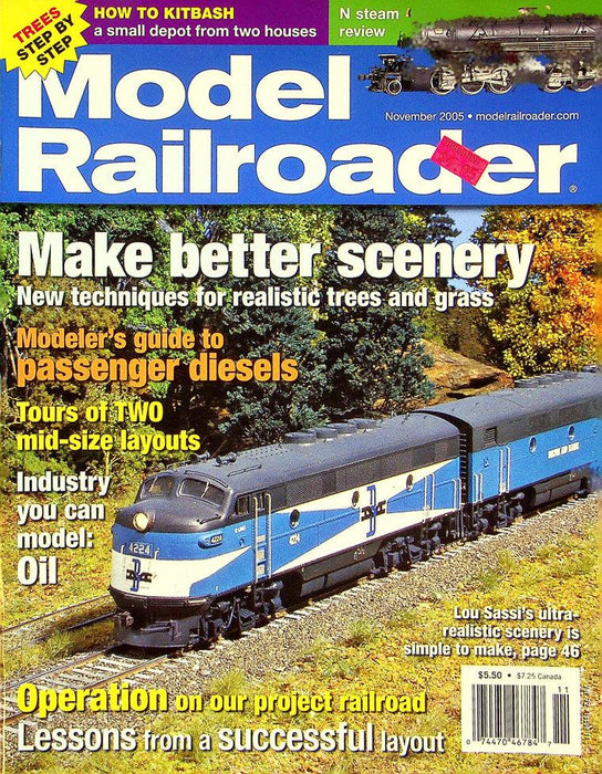 Model Railroader Magazine November 2005 Vol 72 No 11 Guide To Passenger Diesels