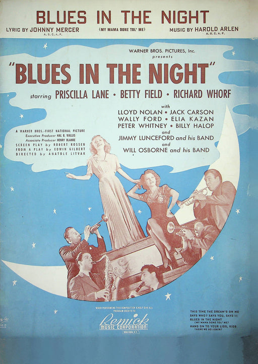 Blues in the Night Sheet Music Piano Vocal Harold Arlen 1941 My Mama Done Tol Me 2