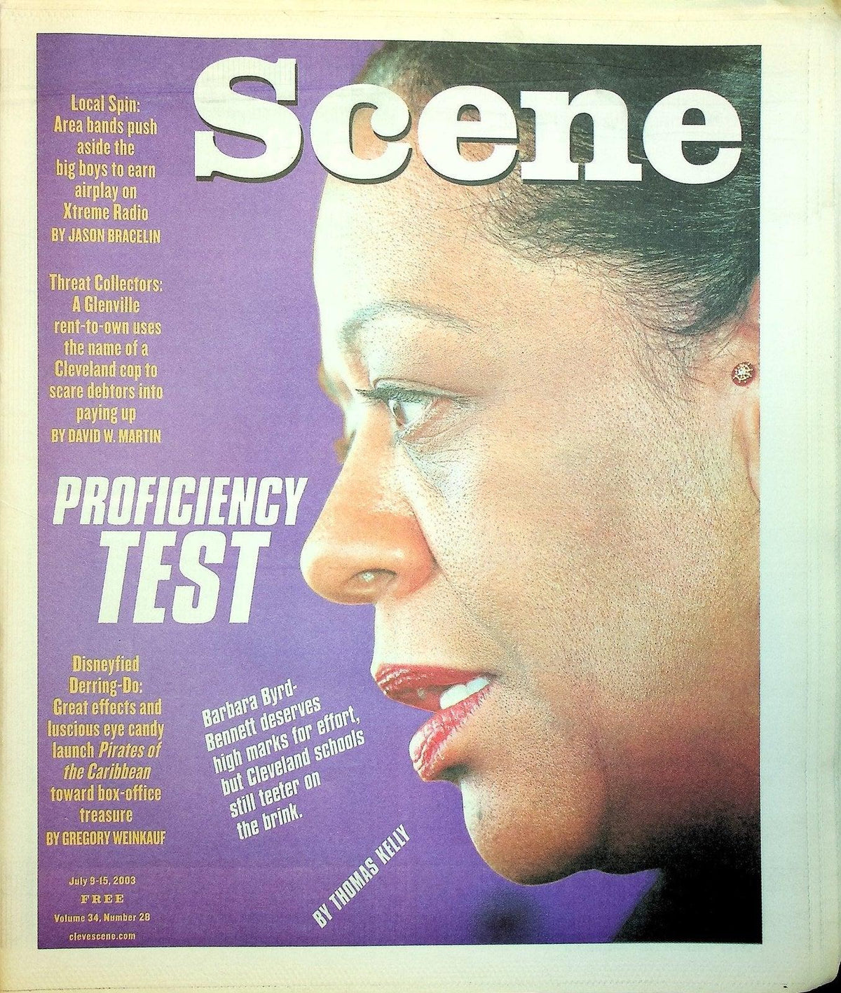 Scene Magazine Cleveland Scene Magazine July 2003 X Band Exene Cervenka California Pu ...