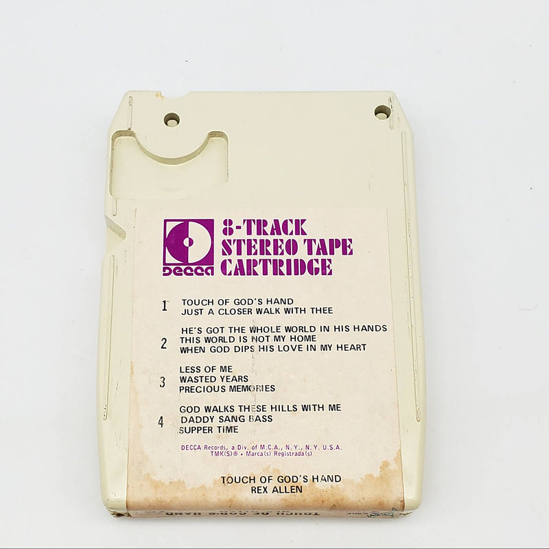Rex Allen The Touch Of God's Hand 8-Track Tape Album Decca 1970 DL 75205