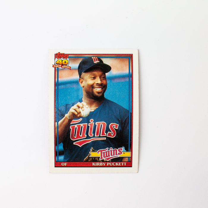 Kirby Puckett Baseball Card #300 1991 Topps Minnesota Twins