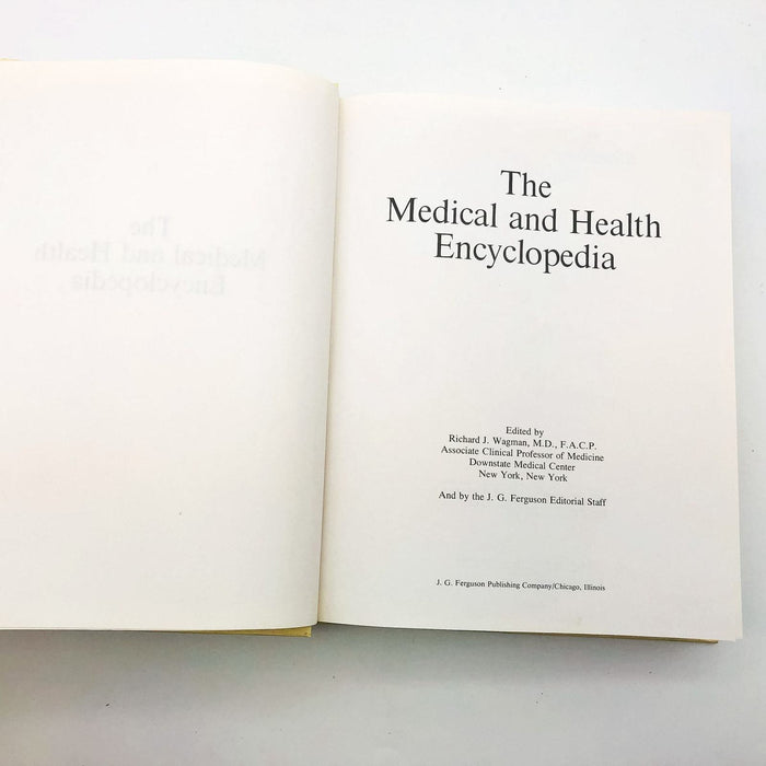 Medical And Health Encyclopedia Hardcover Richard J Wagman 1986 Deluxe Edition 6