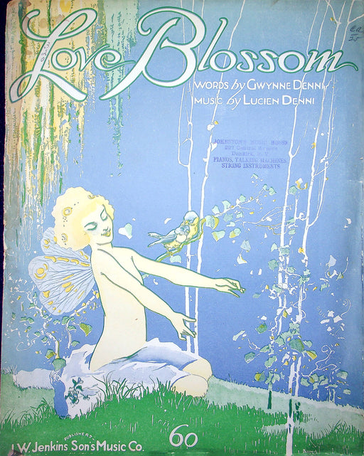 Sheet Music Love Blossom Gwynne Lucien Denni 1919 J W Jenkins Sons Piano Song 2 1