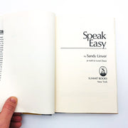 Speak Easy Hardcover Sandy Linver 1978 Public Speaking To The Top 7