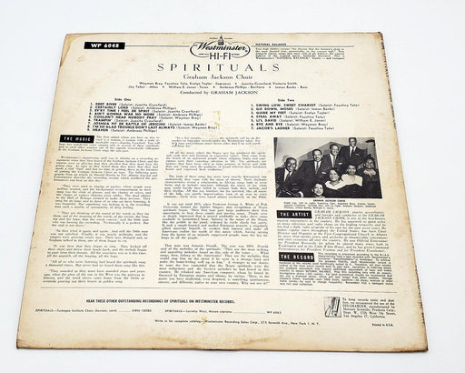 Graham Jackson Choir Spirituals 33 RPM LP Record Westminster WP 6048 2