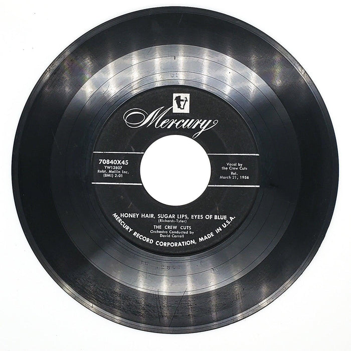 The Crew Cuts Honey Hair, Sugar Lips, Eyes Of Blue 45 Single Record Mercury 1956 1
