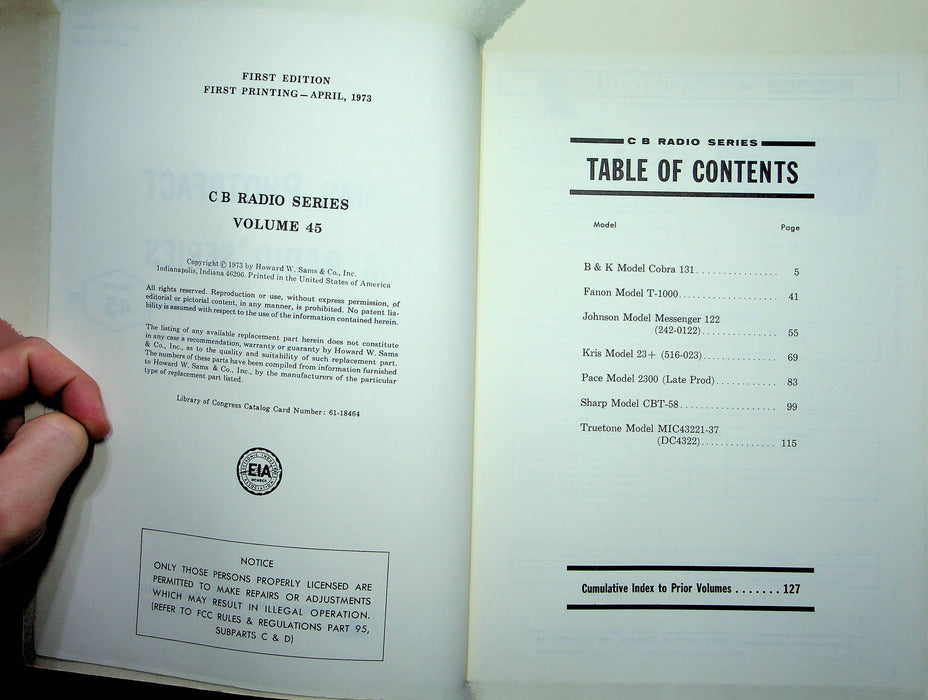 Sams Photofact CB Radio Series CB-45 April 1973 Fanon Johnson Kris Sharp Pace