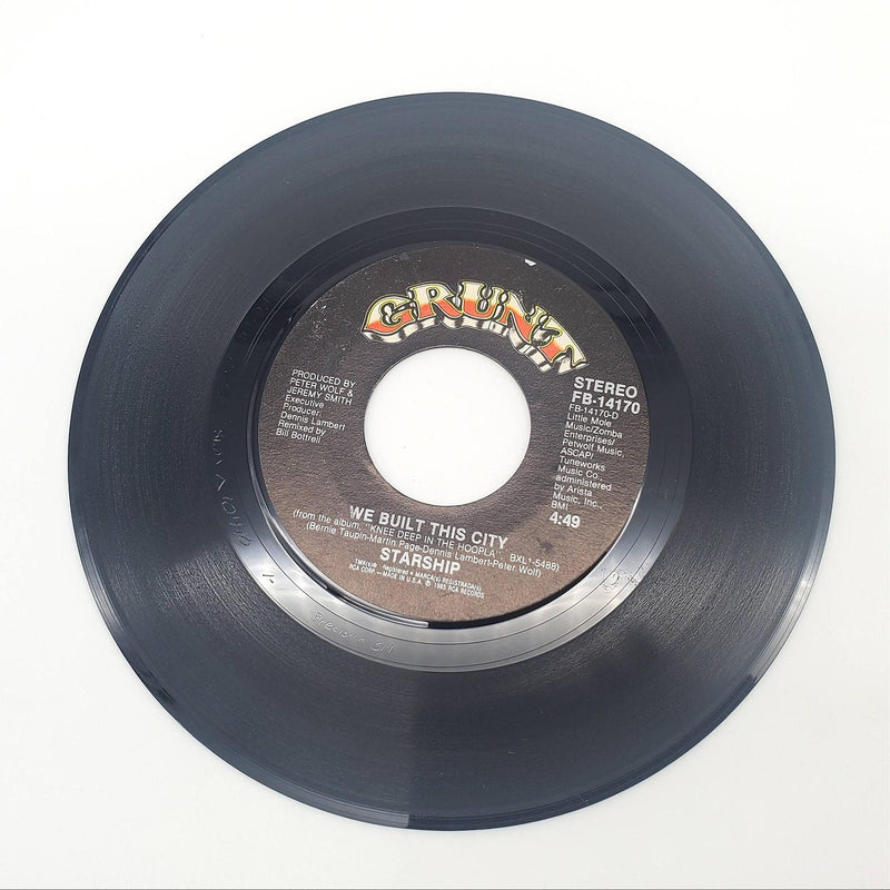 Starship We Built This City Single Record Grunt 1985 FB-14170 1
