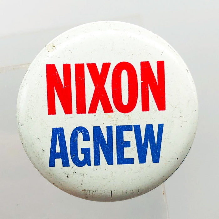 Nixon Agnew Button 1.25" Political Pin Presidential Campaign Feeley & Wheeler 2