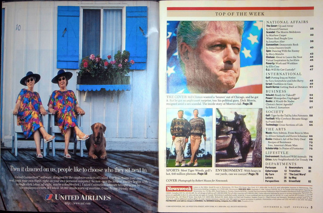 Newsweek Magazine September 9 1996 Bill Clinton Richard Morris Scandal Resigns