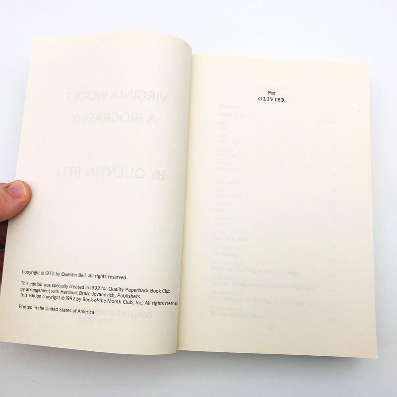 Virginia Woolf A Biography Paperback Quentin Bell 1992 Female Poetry Book Club 7