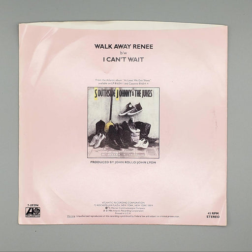 Southside Johnny & The Asbury Jukes Walk Away Renee Single Record Atlantic 1986 2