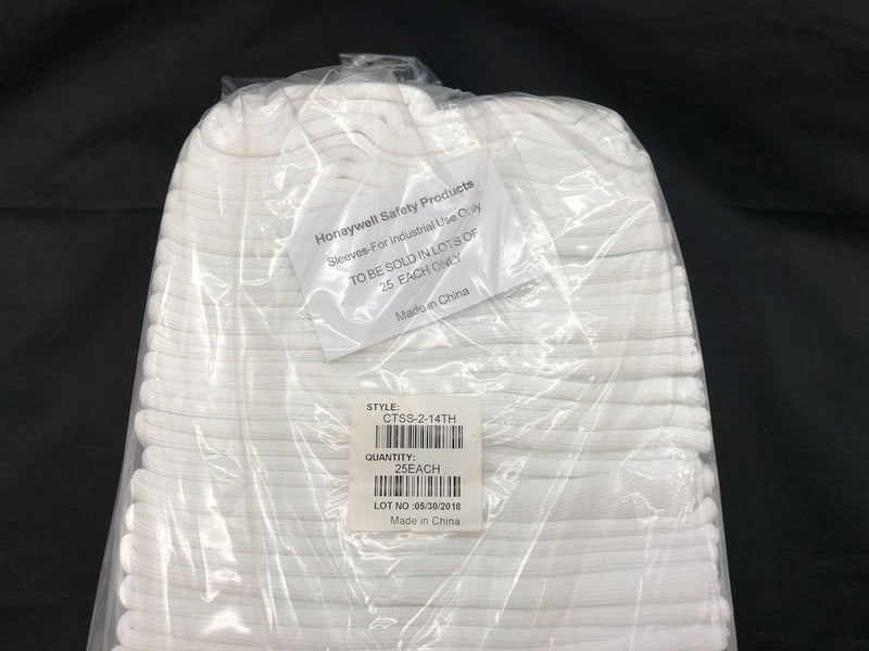 Knit Cut Resistant Sleeves 14" 2-Ply White Honeywell CTSS-2-14TH Comfortrel 25ct 4