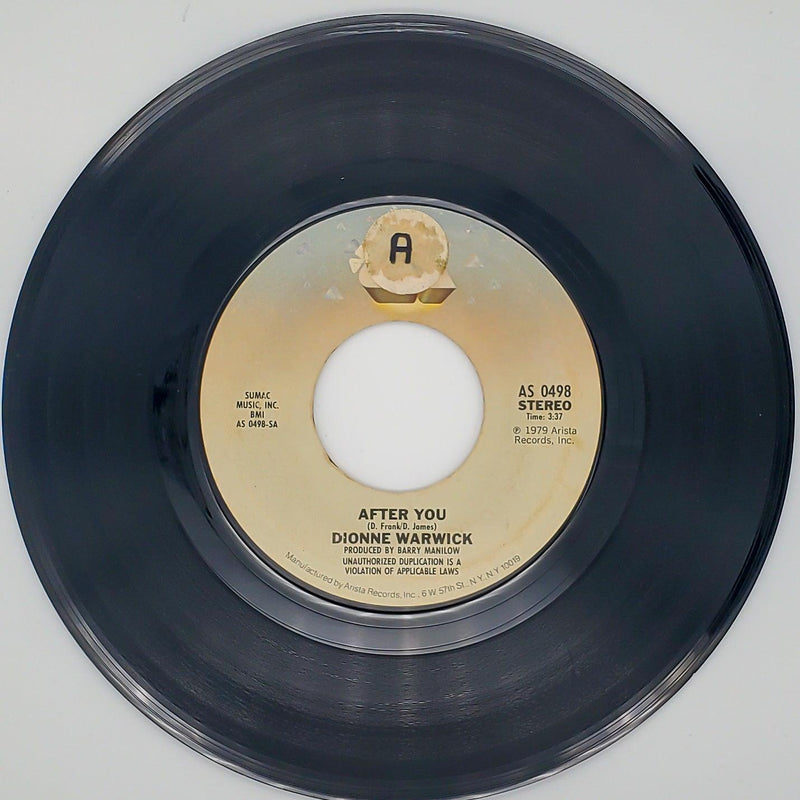 Dionne Warwick After You Record 45 RPM Single AS 0498 Arista 1979 2