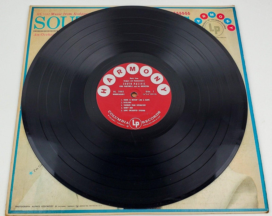 Dino Martinelli & His Orchestra South Pacific Soundtrack 33 RPM LP Record 1958 5