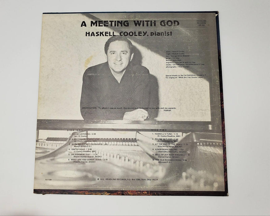 Haskell Cooley A Meeting With God LP Record Headline Records 1975 HR-101 2