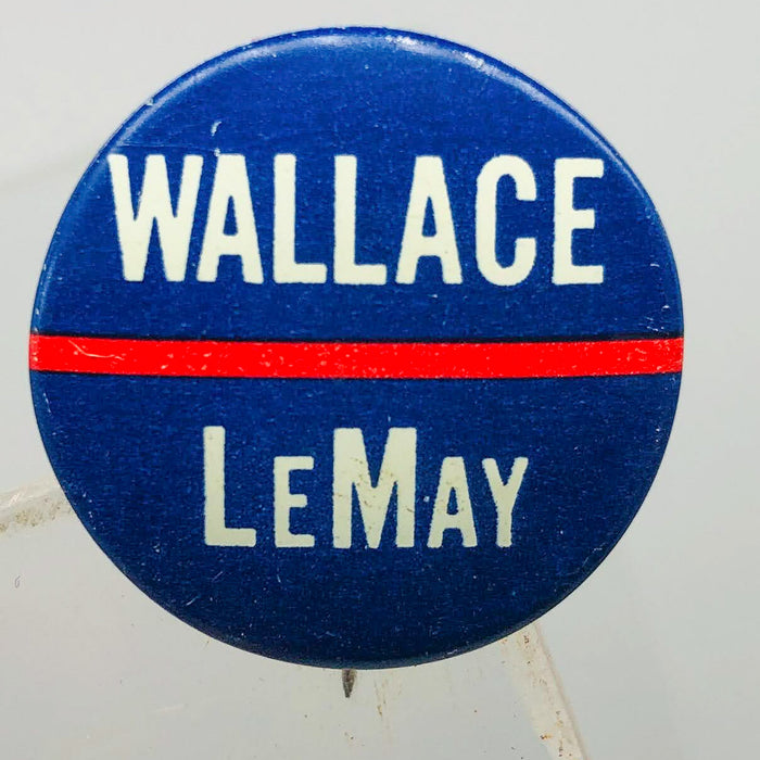 George Wallace Curtis LeMay Button Pin .875" Presidential Campaign Vintage 3