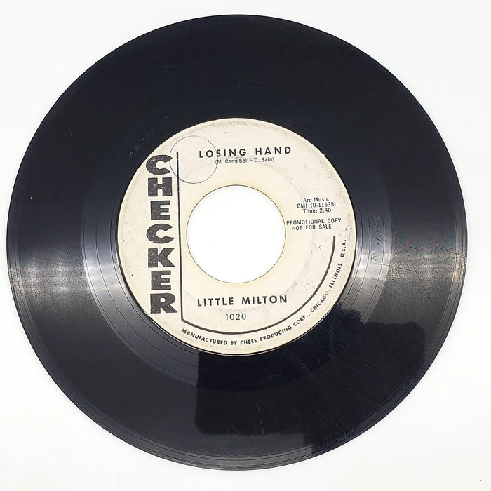 Little Milton Losing Hand 45 RPM Single Record Checker 1962 1020 PROMO 1