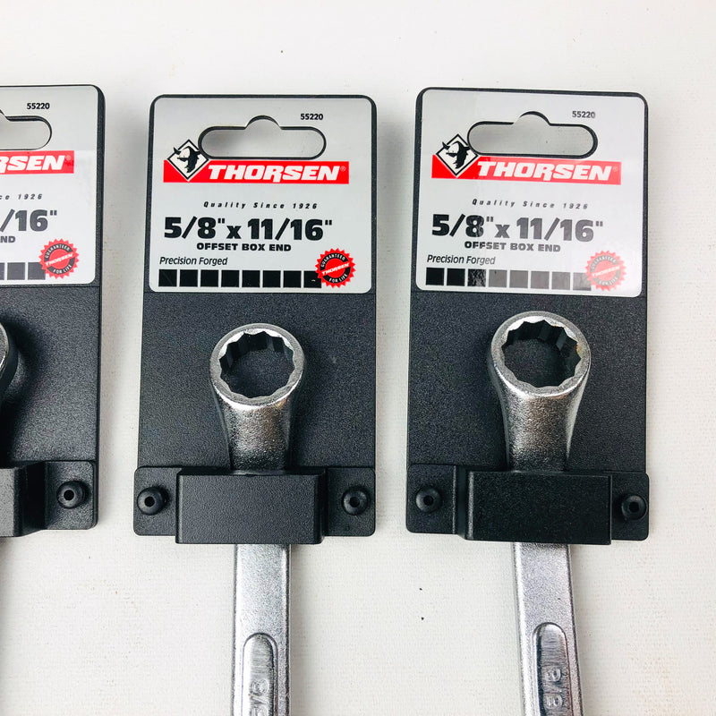 4ct 5/8 x 11/16 Wrench Double Offset Box End 12 Point SAE Precision Forged New