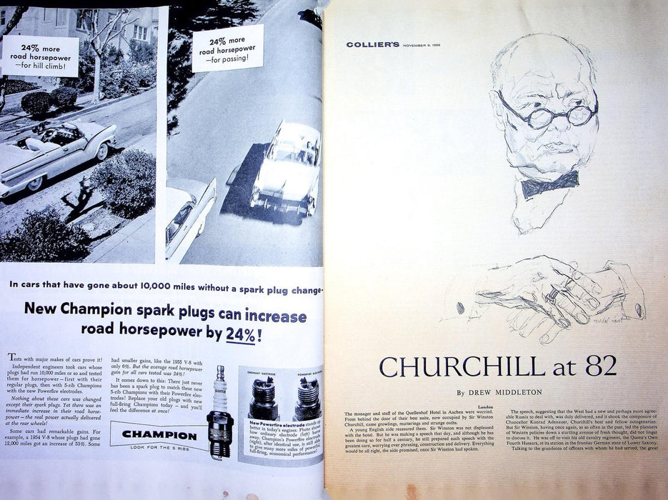 Collier's Magazine November 9 1956 Churchill at 82 Prime Minister United Kingdom