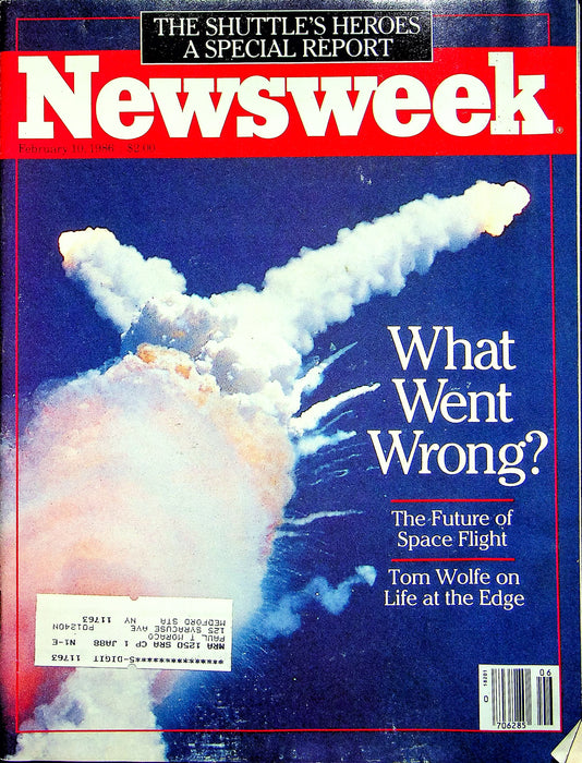 Newsweek Magazine February 10 1986 NASA Challenger Shuttle Blows Up USA Mourns