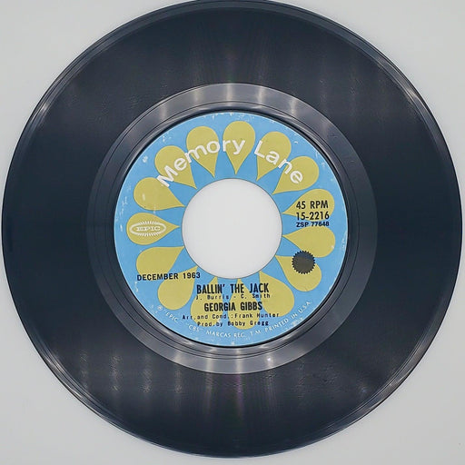 Georgia Gibbs Ballin' The Jack Record 45 RPM Single 15-2216 Memory Lane 1963 1