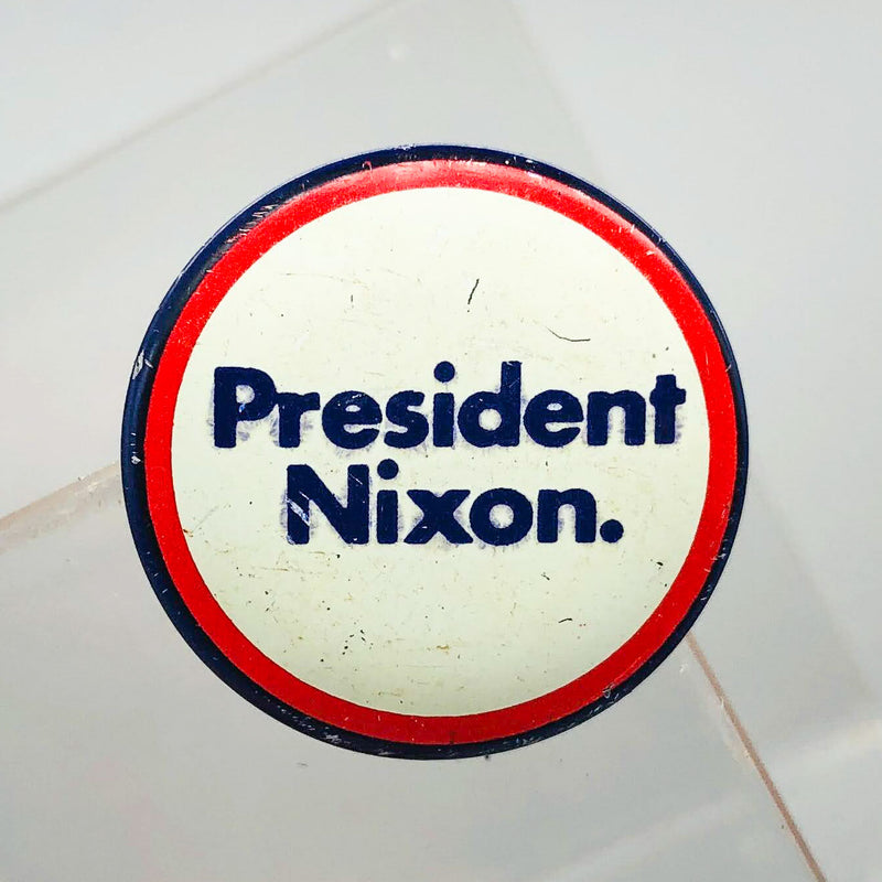 President Nixon Button 1" Pin Presidential Political Campaign Red White Blue 10
