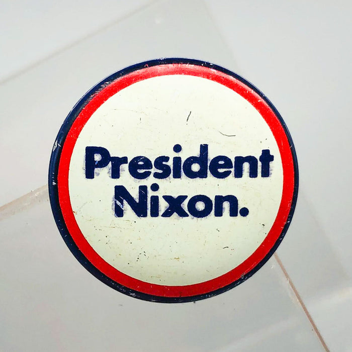 President Nixon Button 1" Pin Presidential Political Campaign Red White Blue 10