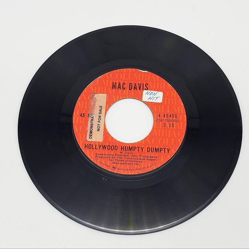 Mac Davis I Believe In Music Single Record Columbia 1972 4-45456 PROMO 2