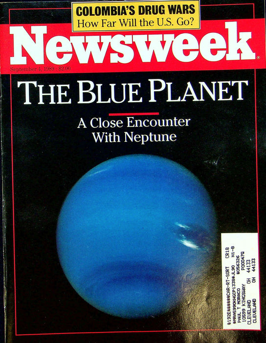 Newsweek Magazine September 4 1989 Neptune Blue Planet Voyager 2 Space Probe