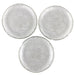 Anchor Hocking Floral Flower Pressed Embossed Clear Glass Plates 9" - Set of 3 1