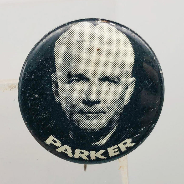 Parker Political Campaign Button Pin .875" Lithographers Union Label Vintage 23