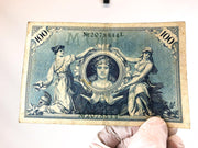 1000 & 100 Mark Reichsbanknote April 1910 Germany WWI Red Green Seals Lot of 3 5