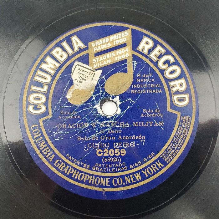 Guido Deiro 'O marenariello 78 RPM Single Record Columbia 1922 3